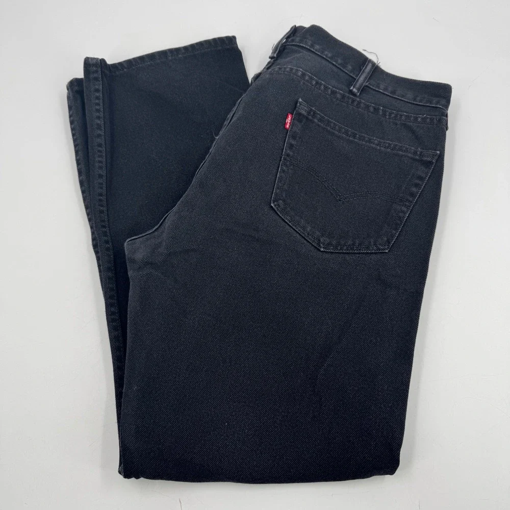 Levi's 505 Black Denim Jeans Classic Fit‎ Everyday Wear Pants 40 x 32